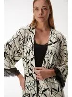 Kadın Sabahlık, Atlet ve Pantolon Takım Anıl 11419 Siyah farklı açı